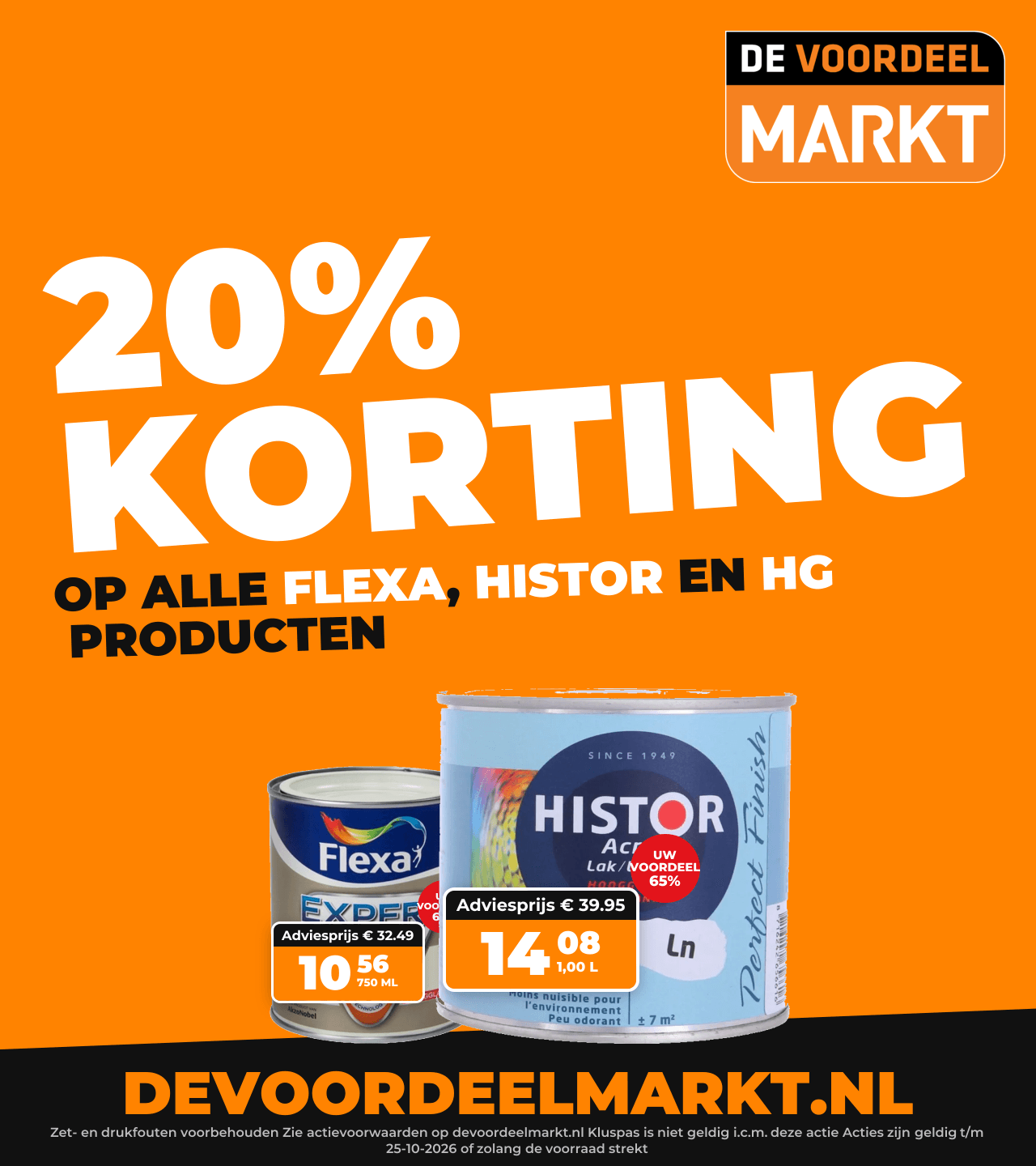 Herfst: 20% op Flexa, Histor en HG — 20% korting op alle Flexa, Histor en HG producten.
