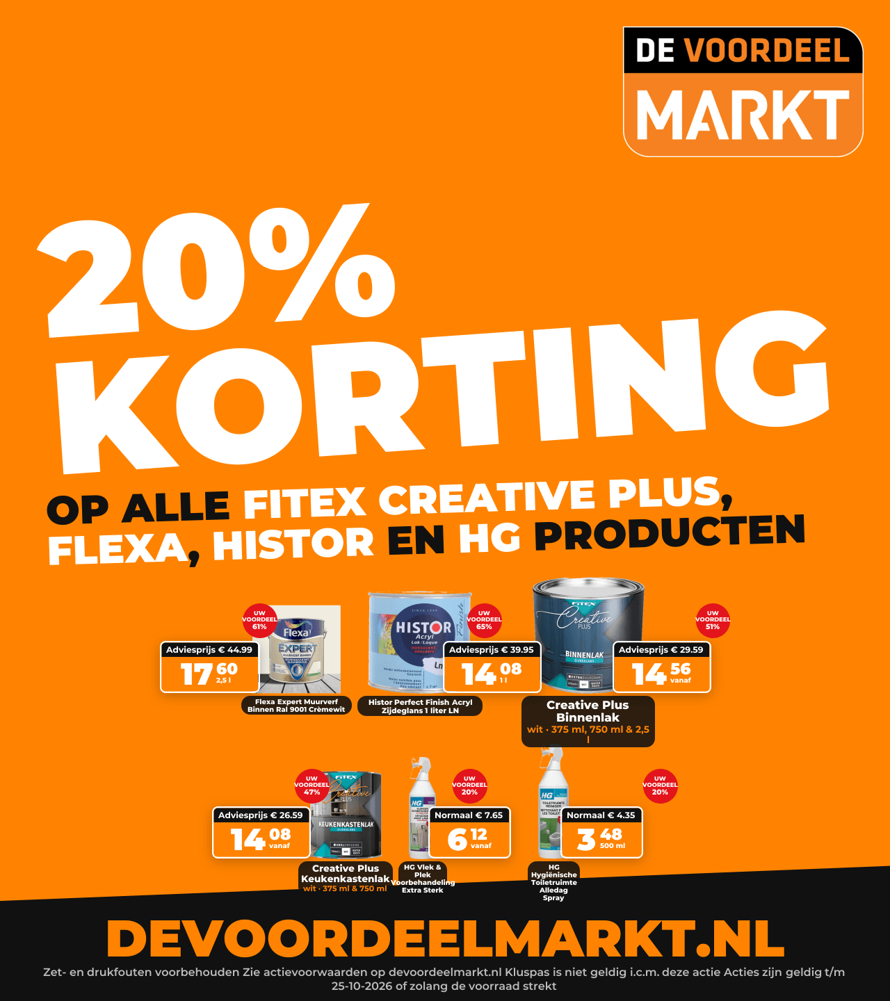 Herfst: 20% op Fitex Creative Plus, Flexa, Histor en HG