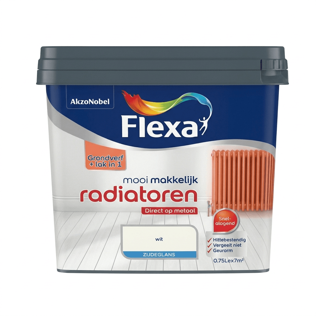 Flexa radiatorlak ZG wit 0,75l Zijdeglans