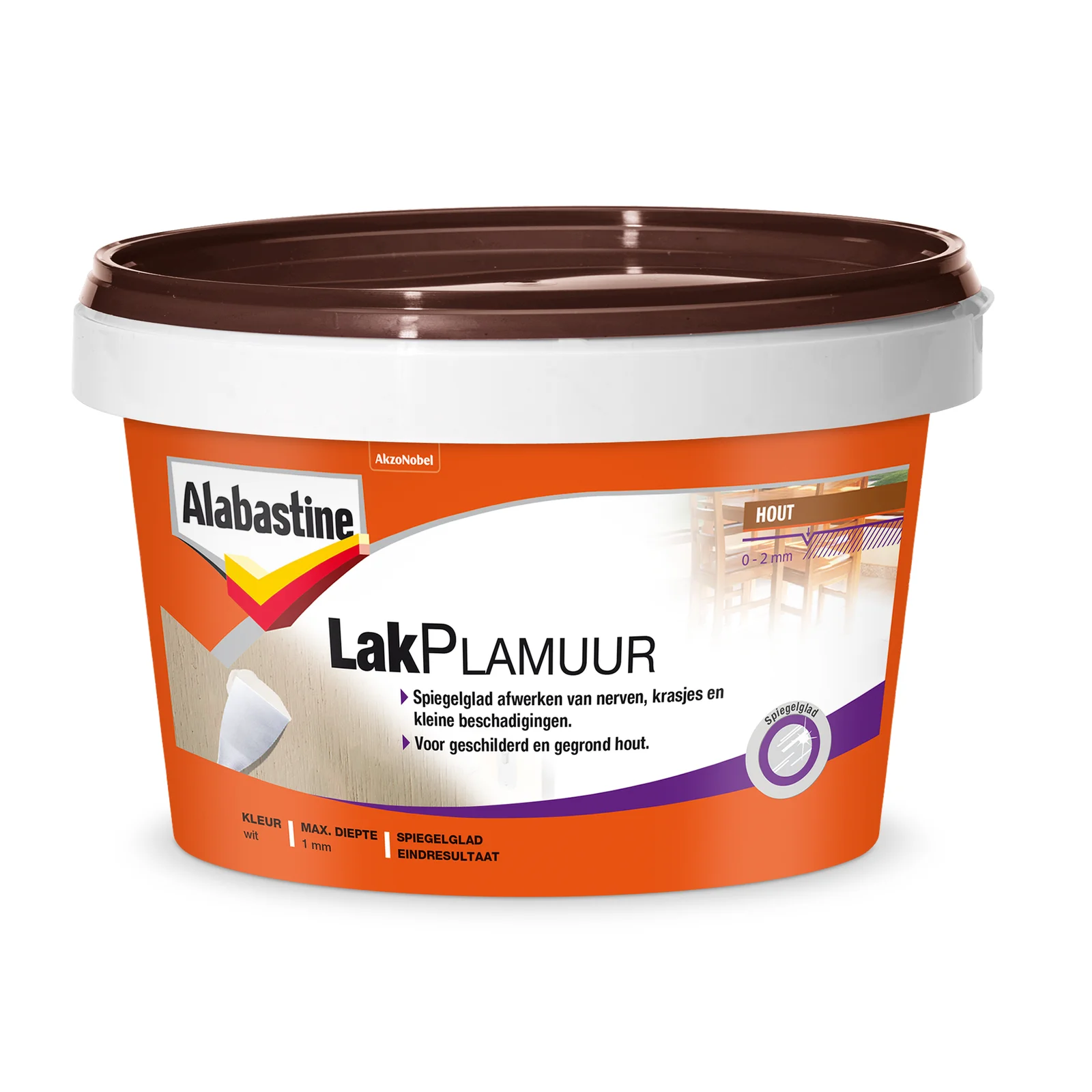 Alabastine lakplamuur snelhardend wit 800gr