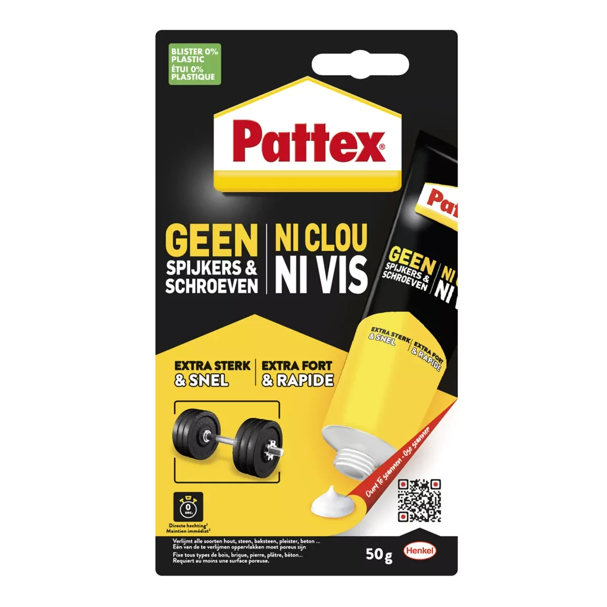 Pattex Geen Spijkers & Schroeven Montagelijm 50 gram