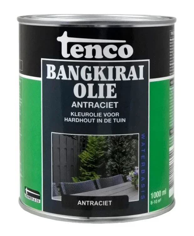 Tenco Bangkirai Olie WB Antraciet 1 liter