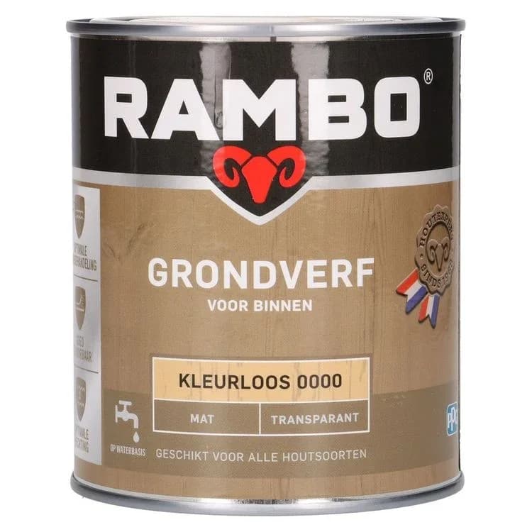 Rambo Grondverf Transparant Mat Kleurloos 750 ml