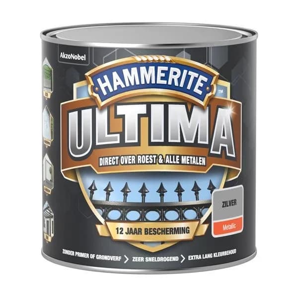 Hammerite Ultima Metallic Zilver – 250 ml