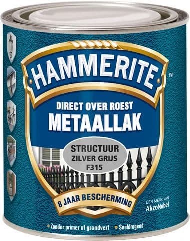 Hammerite Structuurlak Grijs F315 – 750 ml