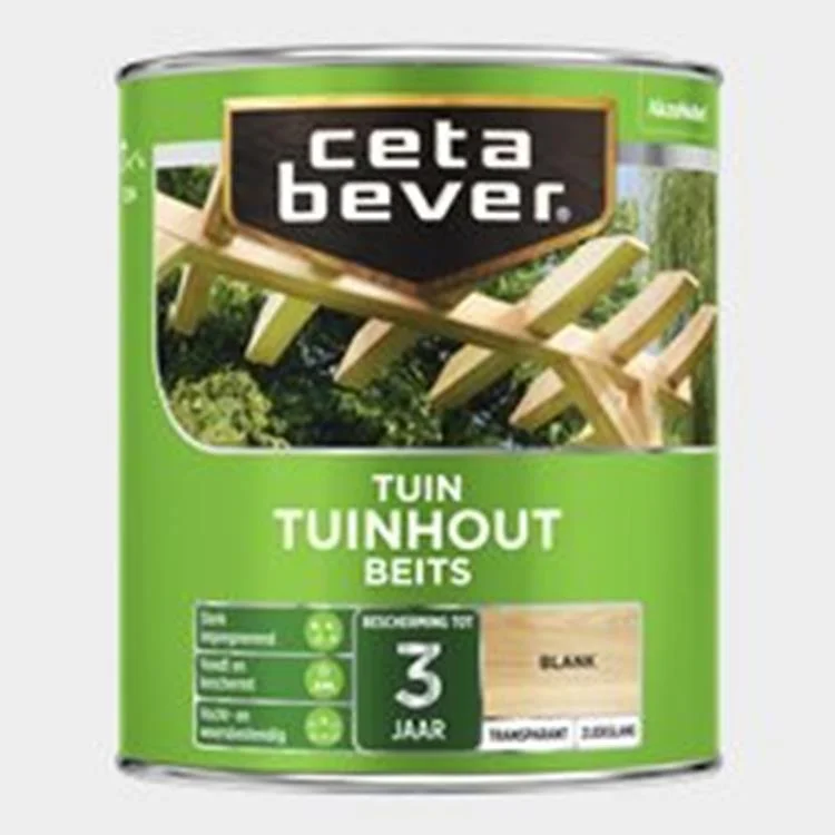 Ceta Bever Tuinhout Beits Blank Transparant ZG 0,75 L Zijdeglans