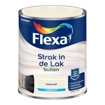 Flexa Strak In De Lak Alkyd Zijdeglans Ivoorwit 1011 1,25 liter