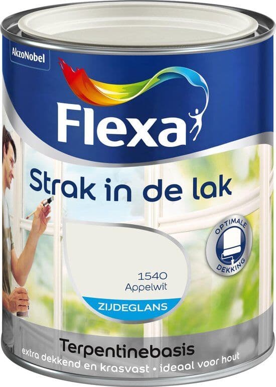 Flexa Strak In De Lak Alkyd Zijdeglans Appelwit 250 ml