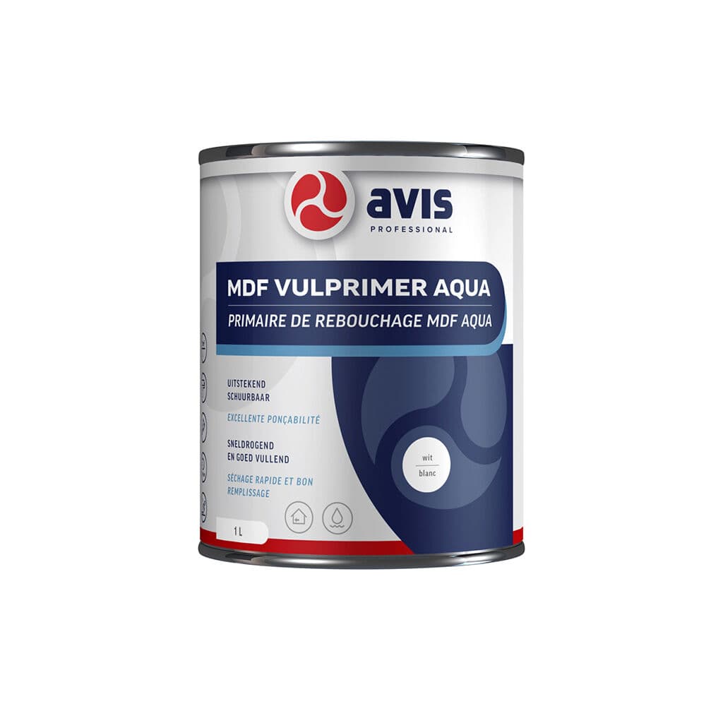 Avis MDF Vulprimer aqua wit 250ml