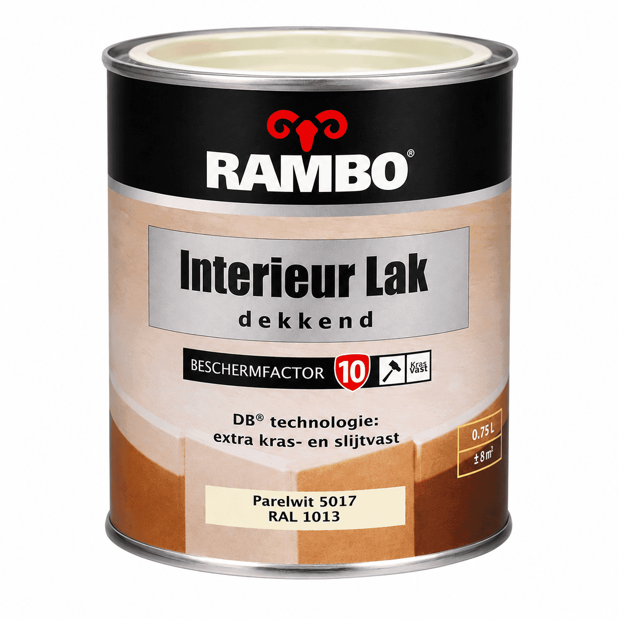 Rambo Interieurlak Dekkend Parelwit Ral 1013 750 ml