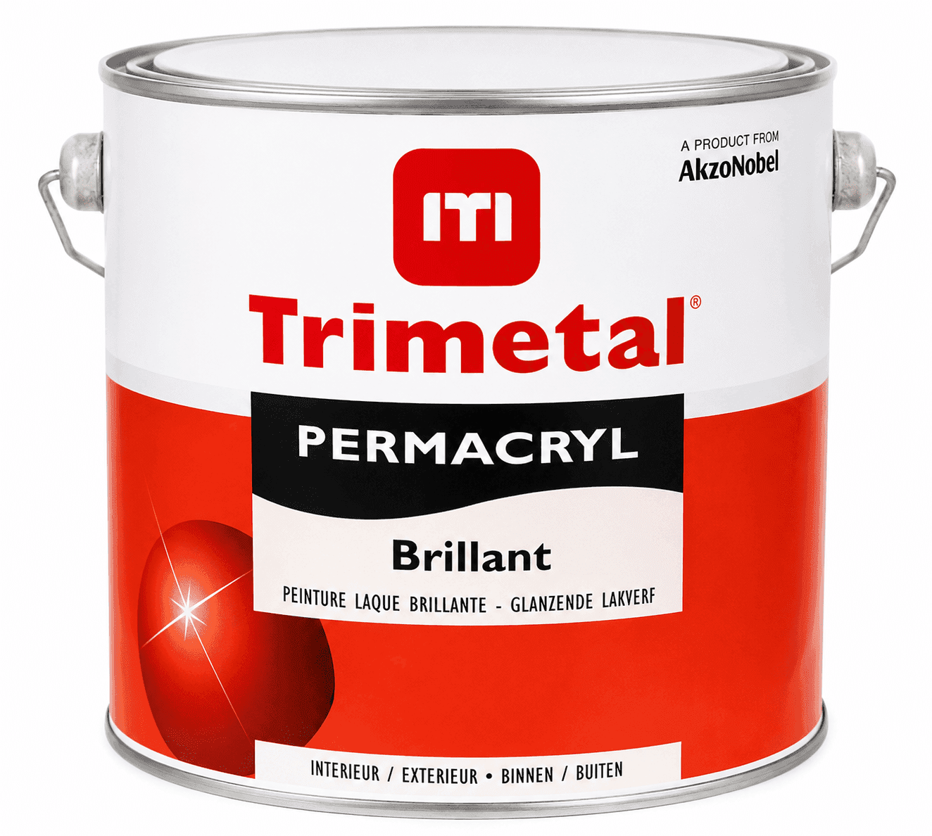 Trimetal Permacryl Brillant Wit Dekkend HG 2,5 L
