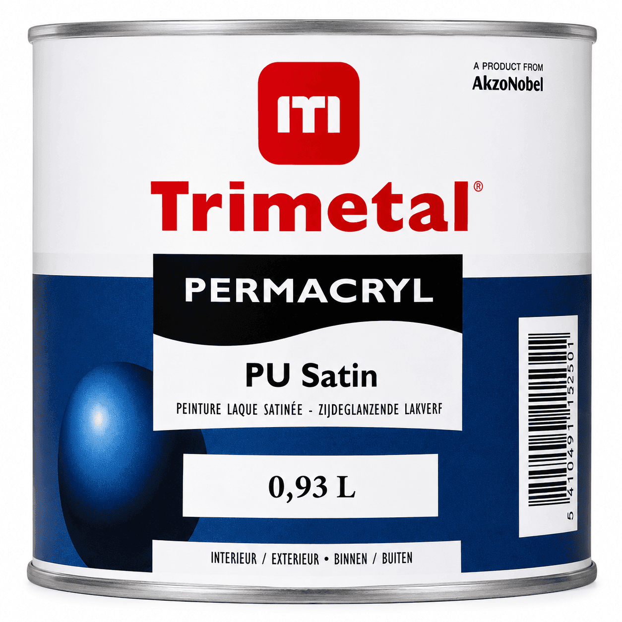Trimetal Permacryl PU Satin Kleurloos Dekkend ZG 0,93 L