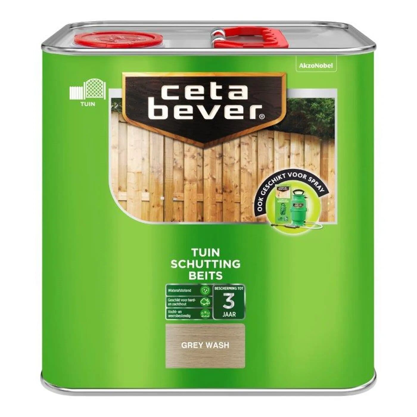 CetaBever Tuin Schuttingbeits Grey Wash Zijdeglans 5 L
