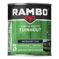 RAMBO pantserbeits tuinhout dekkend ZG antraciet 1216 750 ml