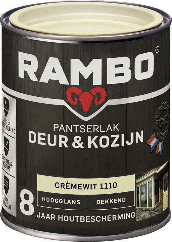 pantserlak deur en kozijn dekkend HG cremewit 1110 0.75L