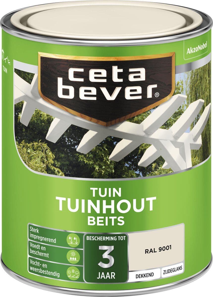 Cetabever CB Tuinhout beits ZG RAL 9001 0,75 L