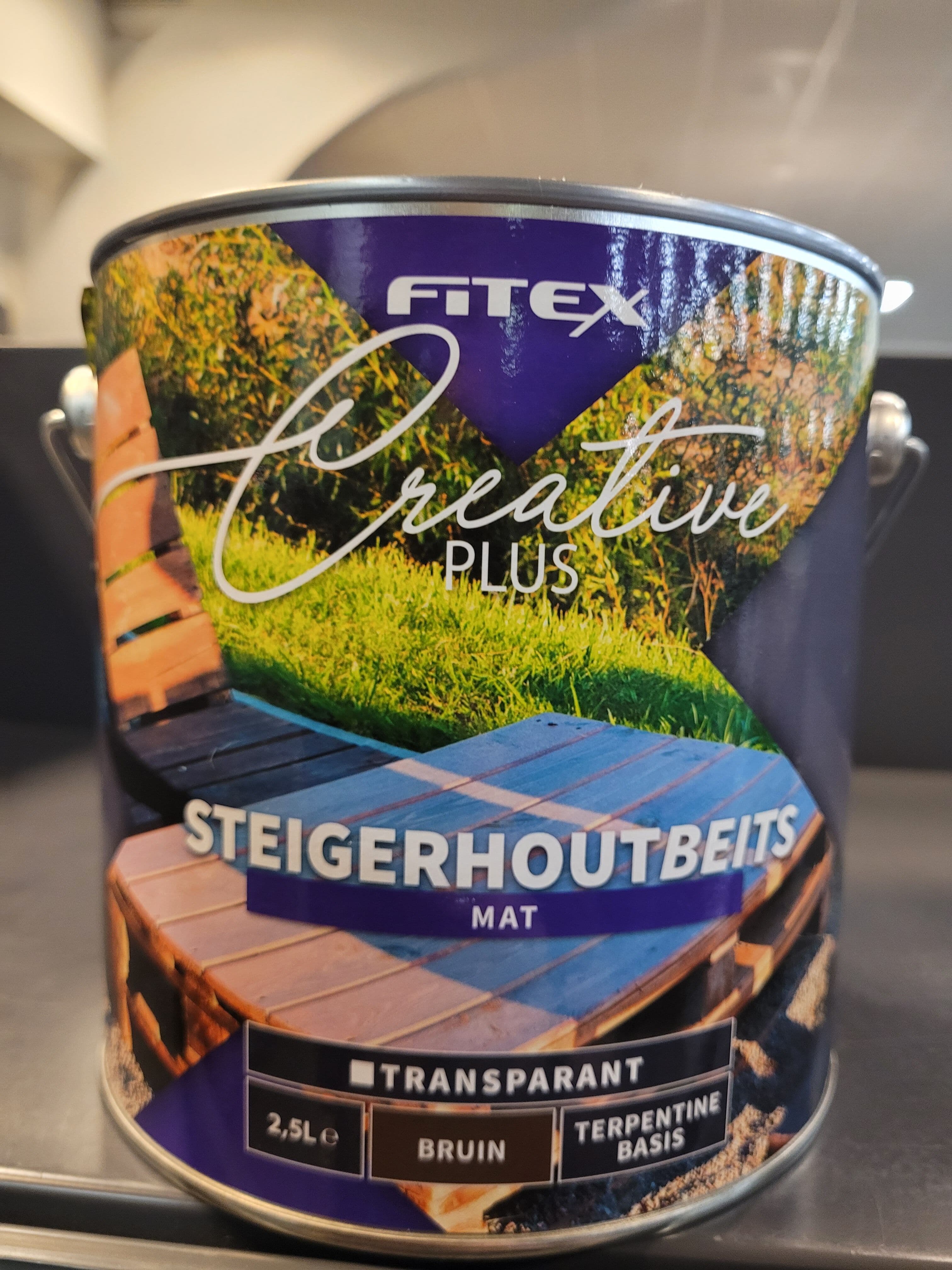 Fitex Creative+ Steigerhoutbeits Bruin 2,5 liter Mat